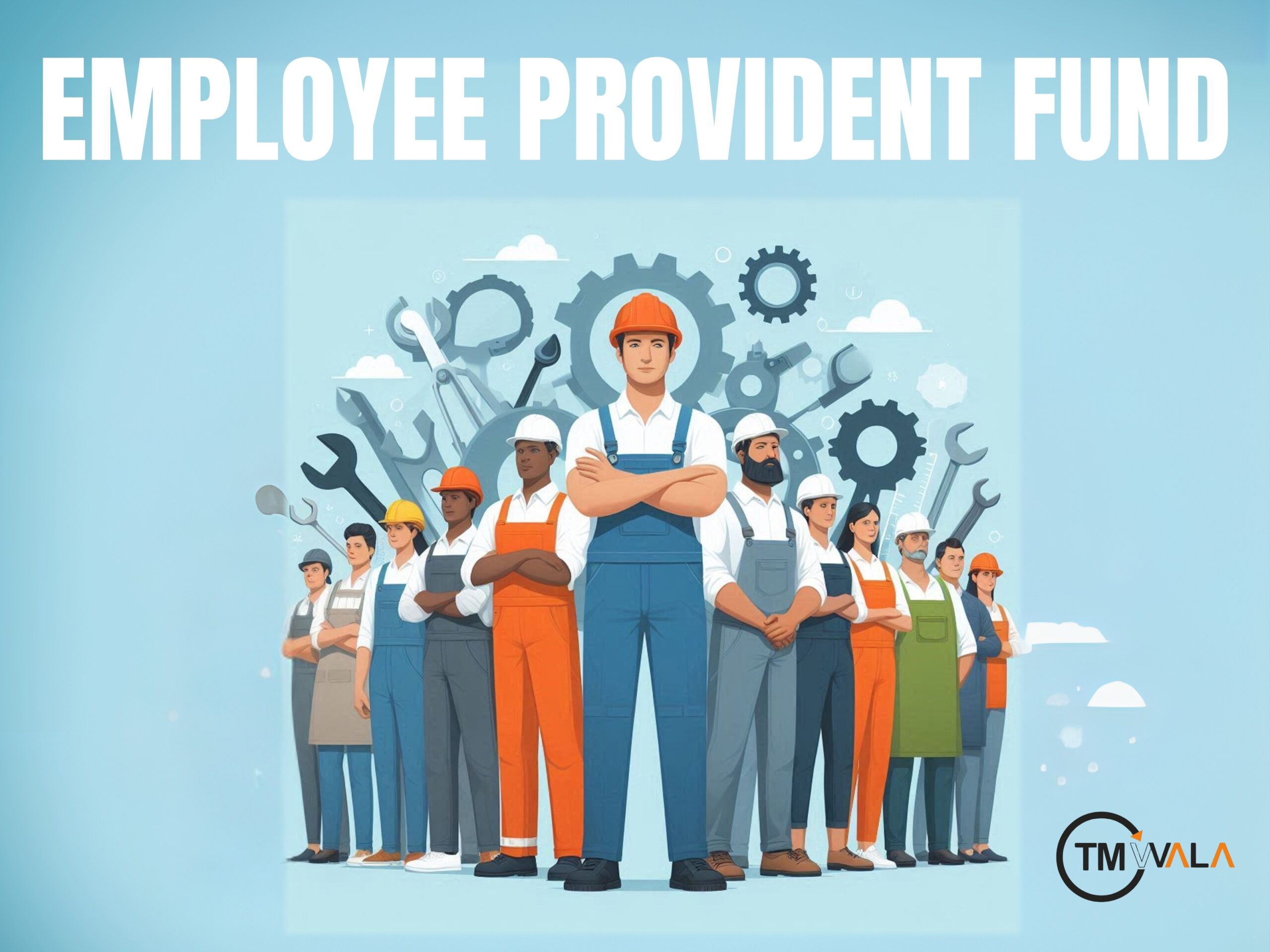 Group of workers standing together representing Employee Provident Fund benefits.