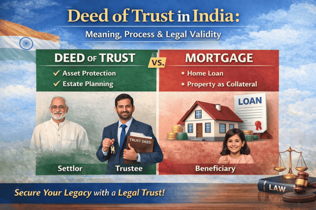 Deed of Trust in India, showing meaning, process, and legal validity