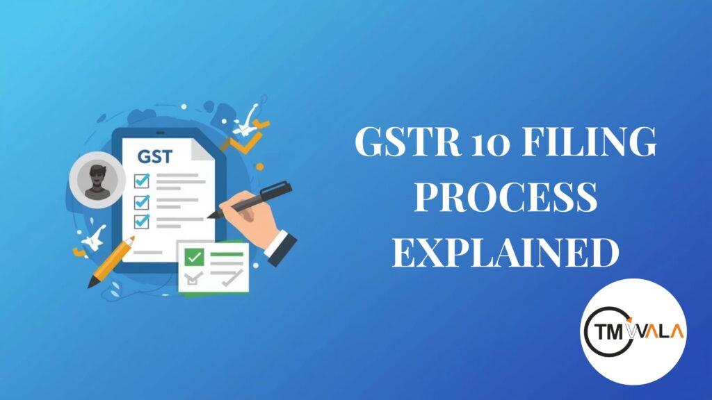 GSTR 10 filing process graphic.